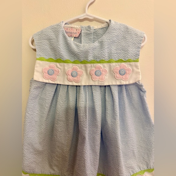 Samara Blue Seersucker Dress 3T EUC/Like New - Picture 5 of 5